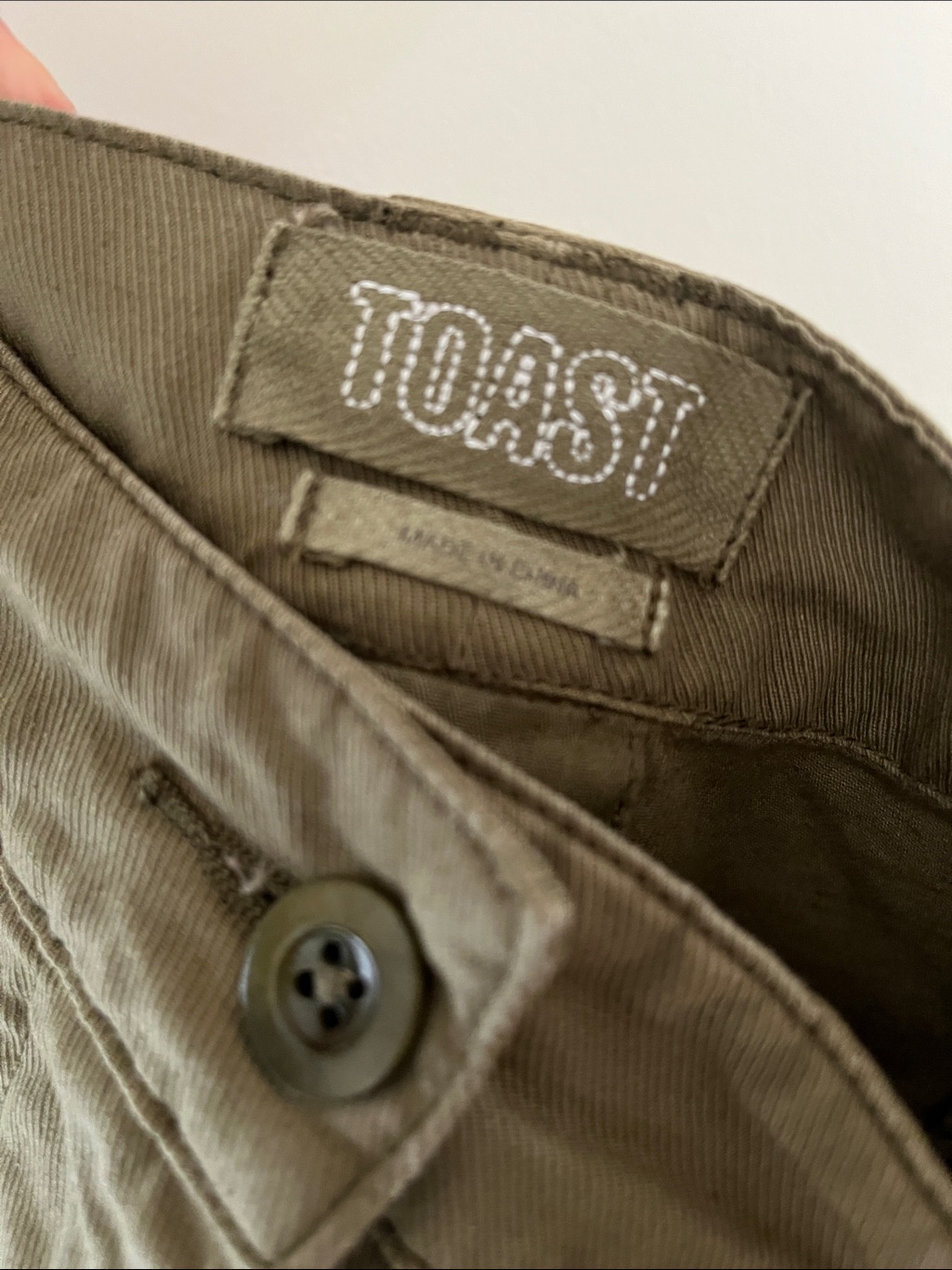 High-Waist Olive Green Pleated Womens Trousers — image 2 of 5